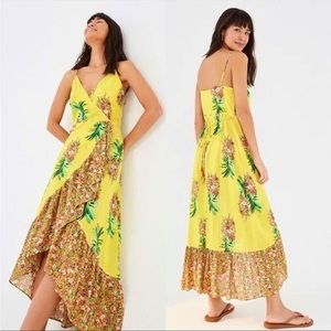 Farm Rio Yellow Wrap Dress